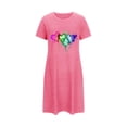 thumbnail image 5 of WJHWSX Nightgowns for Women,Womens Nightgown,Easy Care,Soft,Printed,Hot Pink,XL(US:10), 5 of 5