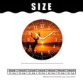 thumbnail image 2 of 10 Inch Wall Clock Battery Operated Silent Clock Decorative for Office, Kitchen, Outdoor, Living Room，Antlers Hugging Sunset Silhouette Beautiful Design, 2 of 4