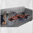 thumbnail image 6 of United States Soft Flannel Fleece Blanket, San Francisco Bridge and Cityscape Metropolis Financial District, Cozy Plush for Indoor and Outdoor Use, 50" x 60", Baby Blue Orange White, by Ambesonne, 6 of 6