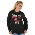 thumbnail image 3 of Thinking of You Keep Me Awake Romance Women Plus Size Crewneck Sweatshirt Brisco Brands 2X, 3 of 5