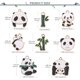 thumbnail image 2 of 32 piezas de dijes de panda y bambú en aleación esmaltada de 8 estilos diferentes, colgantes de animales en oro claro para manualidades: collares, pulseras, llaveros y joyería., 2 of 9