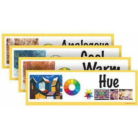 School Specialty Color Concepts Art Display Cards, 18" x 6", Set of 16