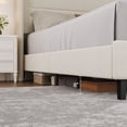 thumbnail image 5 of Velvet Wingback Bed Frame – Upholstered Platform Bed with Headboard, 8” Under-Bed Storage, No Box Spring Needed, Easy Assembly, Wooden Slats, 5 of 8