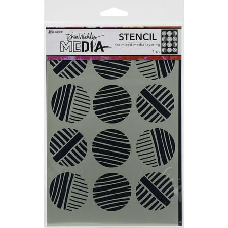 UPC: 0789541074878 | Dina Wakley Media Stencils 9 X6 -Lined Circles