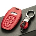 thumbnail image 5 of Vitodeco Leather Smart Key Fob Case Cover Holder Protector Compatible with Audi (4-Button, Red), 5 of 6