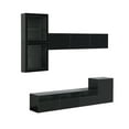 thumbnail image 5 of 2 Pieces Modern TV Stand For TVs Up To 75", Media Console With Ample Storage Space, Entertainment Center With Floating Storage Cabinets For Living Room, 5 of 9