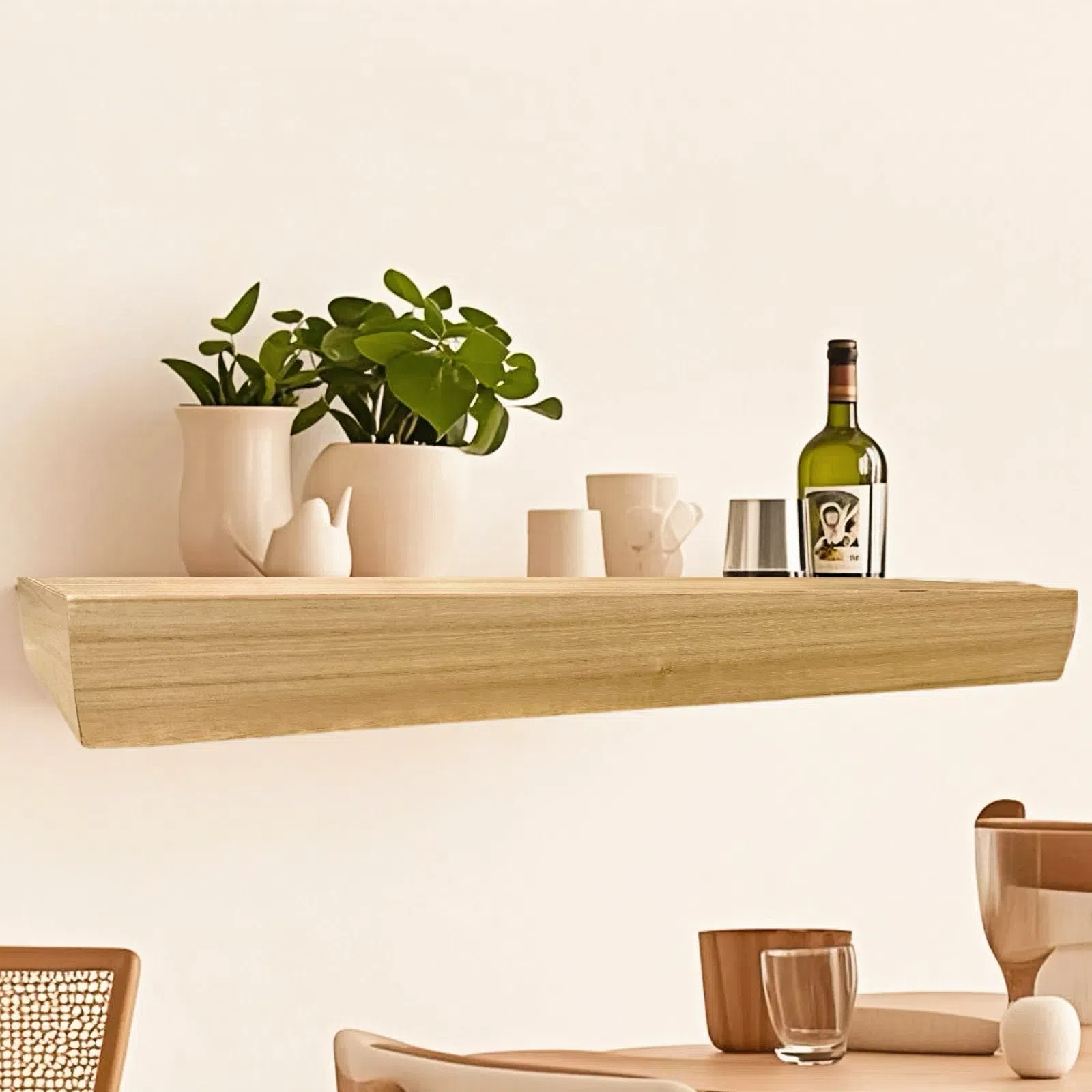Lufushangmao Wall Hanging Shelf with Hidden Compartment, 15.75x11.02in, Requires Drilling Floating Shelves, Concealed Storage for Books, Wall Decor