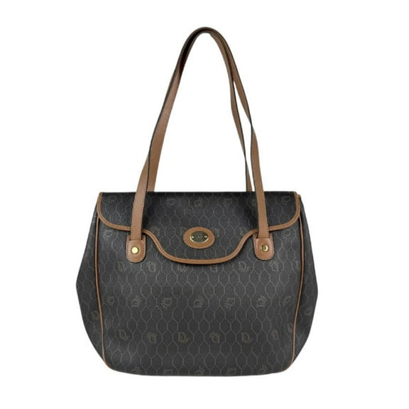 Pre-Owned Christian Dior Shoulder Bag Leather Brown Gold Women's Z5030 (Good)