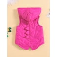 thumbnail image 4 of Girls Winter Warm Vest Coat Sleeveless Hooded Cartoon Dinosaur Zipper Outerwear, 4 of 9