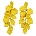 thumbnail image 1 of Pendientes largos de acrílico con pétalos de rosa para mujeres y niñas con pendientes de flores exageradas, pendientes colgantes con borlas de flores, 1 of 6