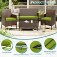 thumbnail image 3 of Kimunuk 3 Pcs Outdoor Cushion Covers, Waterproof Patio Seat Cushions Replacement Slipcovers for Wicker Rattan Conversation Furniture Set, Grass Green, 3 of 6