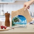thumbnail image 5 of Ryvnso Palm Tree on Beach View Acrylic Napkin Holder Table Kitchen Paper Tissue Organization, 5 of 7