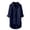 A-Navy543, variant on XIAOCHA Roomy Turn-Down-Collar Shirt for Women Three-Quarter Sleeve Urban Daily High-Low Hem Tunic Dress