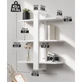 thumbnail image 3 of Gronda White Floating Shelves for Wall Mounted, 3 Tier 20" Adjustable Pine Wood Floating Shelf for Bedroom Living Room Bathroom, Modern Home Decor Storage Display, 3 of 7