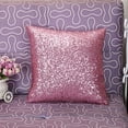 thumbnail image 3 of SPRING PARK 16” x 16” Pink Shining Sequins Decorative Pillow Covers, Reversible, Zip Closure, 3 of 5