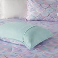 thumbnail image 2 of Home Essence Teen Daphne Metallic Printed Reversible Duvet Cover Set, Full/Queen, Aqua/Purple, 2 of 13