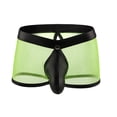 thumbnail image 1 of Mikilon Men Casual Patchwor KNet Yarn Breathable Open File Hollow Boxer Underwear, 1 of 8