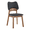 A-Walnut,Black, variant on Dining Chairs Set of 2 Walnut Solid Wood White PU 30.5" for Dining Room