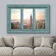thumbnail image 3 of wall26 Canvas Print Wall Art Duotone Pink &amp; Teal Los Angeles Palm Trees &amp; Birds Cities Cityscape Photography Realism Rustic Landscape Colorful Vibrant for Living Room, Bedroom, Office - 12&qu, 3 of 5