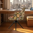 thumbnail image 3 of Whosucclay Brown Boho Mandala Flower Print Stretch Curved Back Dining Chair Slipcovers Universal Curved Back Chair Slipcover Armchair Covers for Office Living Room Banquet Vanity Bedroom, 3 of 7