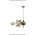 thumbnail image 2 of 36 Light Mid Century Brass Sputnik chandelier light Fixture, 2 of 6
