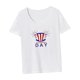 thumbnail image 5 of Camiseta para mujer verano simple cuello redondo camiseta para desplazamientos senderismo playa compras XL, 5 of 7