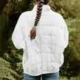 thumbnail image 6 of ZQGJB Women's Causal Lightweight Quilted Jackets Long Sleeve Oversized Soft Cotton Warm Winter Full Zip Up Thicked Outwear Coat with Pockets White XXL, 6 of 6