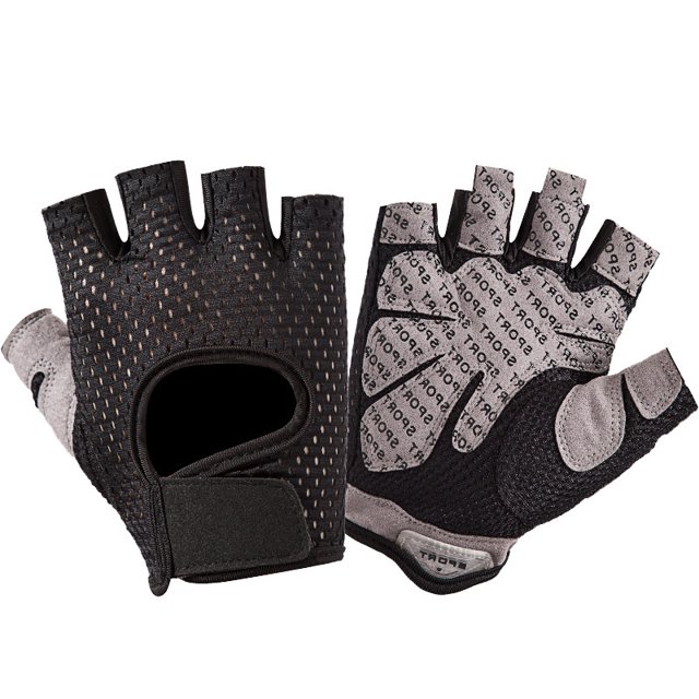 Guantes Deportivos Mujer y Hombre, Guantes de Fitness y Ciclismo, Diseño Medio Dedo y Transpirable para Levantamiento, Ejercicio Físico o Entrenamiento al Aire Libre