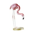 thumbnail image 3 of deevoka Flamingo Resin Statue Bird Sculpture Backyard Indoor Outdoor Garden Figurine 13x13x21cm, 3 of 9