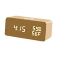 thumbnail image 3 of Abbracc Digital Alarm Clock Electronic Clock Charging Station Setting Desk Clock Light Brown, 3 of 9