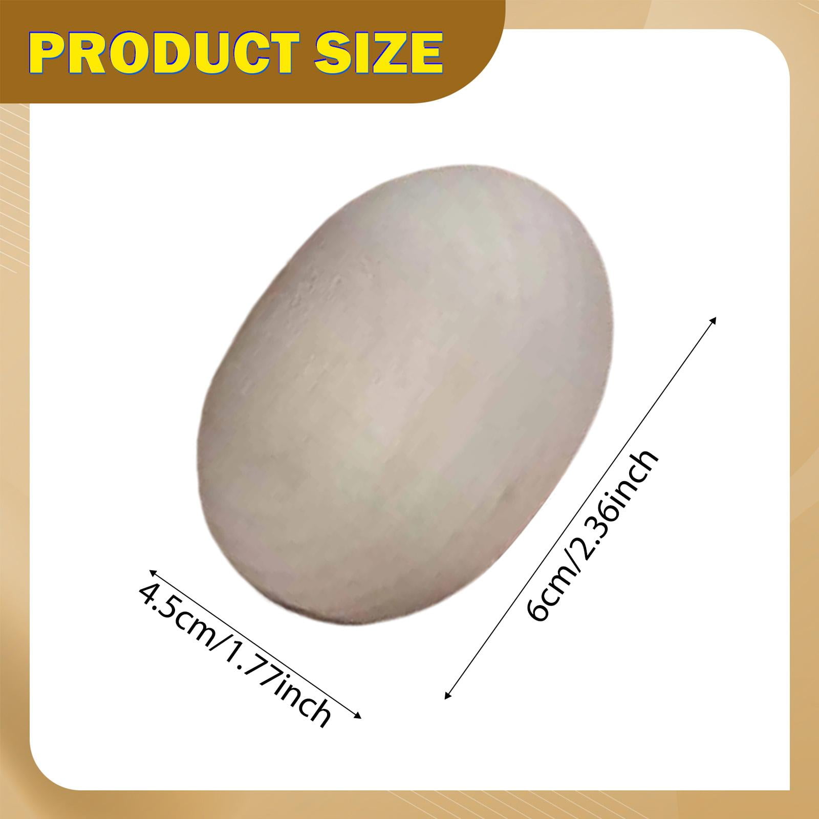 Milageto 6Pcs Unfinished Craft Wood Easter Decoration Fake Eggs Unpainted Wooden Eggs