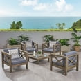 thumbnail image 2 of Noble House Brava Outdoor 4 Seater Club Chair & Coffee Table Set Gray, 2 of 9