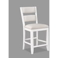 thumbnail image 3 of Vintage 6 Counter Height Dining , White Rectangular Table With Wine Area, Upholstered Chairs, Shelf And Drawer Wooden Table, Rack, Storage, 3 of 6