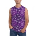 thumbnail image 1 of Balery Purple Snowflakes Camisetas sin mangas para hombre, absorbe la humedad y protege contra el mal olor.-Large, 1 of 7