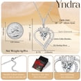 thumbnail image 6 of Yndra Heart Necklace for Women,S925 Sterling Silver April Simulated Diamond Birthstone Crown Pendant Necklace,Jewelry Gift for Her Wife Mom Girlfriend,Birthday Valentine’s Day Mother’s Day Gift, 6 of 11