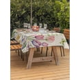 thumbnail image 3 of Outdoor Tablecloths with Umbrella Hole & Zipper, Wildflowers Rectangle Tablecloth 52x70 Inch, Spring Vintage Tulip Butterfly Floral Leaf Waterproof Table Cloth, Patio/Pool/Picnic Table Covers, 3 of 8