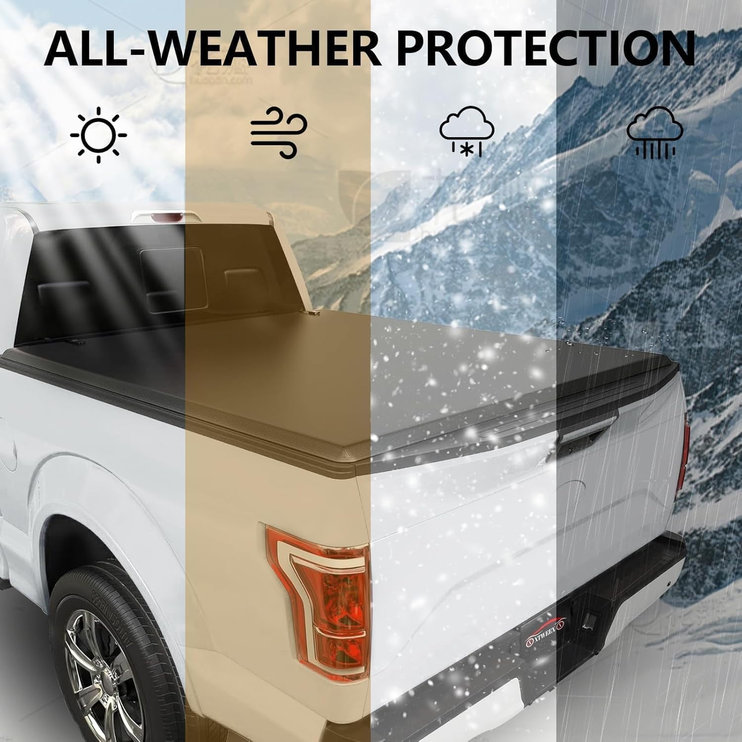 TPA Soft Roll-Up Truck Bed Tonneau Cover  for 2007-2026 Chevy Silverado / GMC Sierra 1500 5.8ft Fleetside w/o Multi-Flex Tailgate