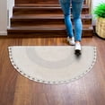 thumbnail image 5 of Handwoven Bohemian Bathroom Rug with Crochet Border - 22x42 inch, 5 of 6