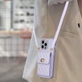thumbnail image 6 of Dteck Wallet Case for iPhone 13 Pro, Cute Luxury Bag Design, Elegant Purse Flip Card Pouch Cover Soft PU Leather Case with Shoulder Strap,Light Purple, 6 of 6