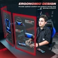 thumbnail image 6 of Homall Gaming Chair Office Chair High Back Racing Computer Chair PU Leather Adjustable Seat Height Swivel Chair Ergonomic Executive Chair with Headrest, Blue, 6 of 8