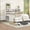 White, variant on Harper & Bright Designs Full Daybed with Storage Bookcase, Shelves and Drawers, Solid Wood Full Captain’s Bed Frame with Drawers for Bedroom, White