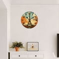 thumbnail image 4 of Round Analog Wall Clocks with Non-Ticking Sweep Movement,Battery Operated Clcoks Decorative for Home,Office-Eiffel Tower With Orange And Blue Sky(14inch), 4 of 4