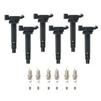 POLARPRA 6pcs Ignition Coils 6pcs Iridium Spark Plug for 2005-2006 Toyota Camry UF506 2756