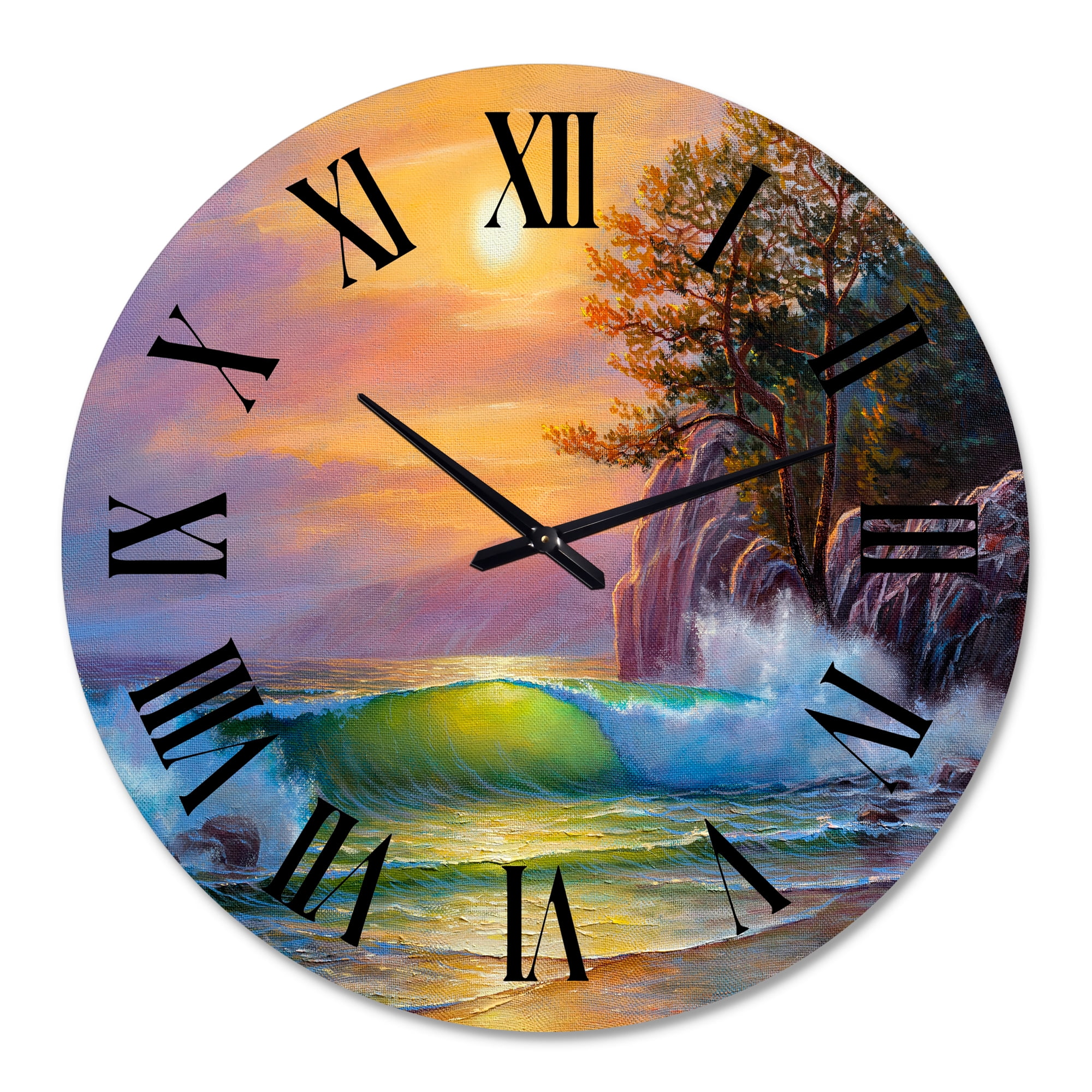 Designart 1 in Coastal Wall Clock