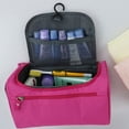 thumbnail image 3 of Retro Creative Simple Solid Color Nylon Fashion Storage Bag Waterproof Cosmetic Bag Travel Toiletry Bag Makeup Case GREEN, 3 of 8
