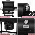 thumbnail image 3 of Asador tipo Barril a Carbón INMATMEX Negro con Tapa  Termómetro Ventilación Ajustable y Cenicero., 3 of 5