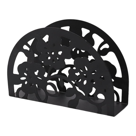 QSTDGVPW European Napkin Holder Tabletop Napkin Rack for Countertop Home Holiday Gift Black