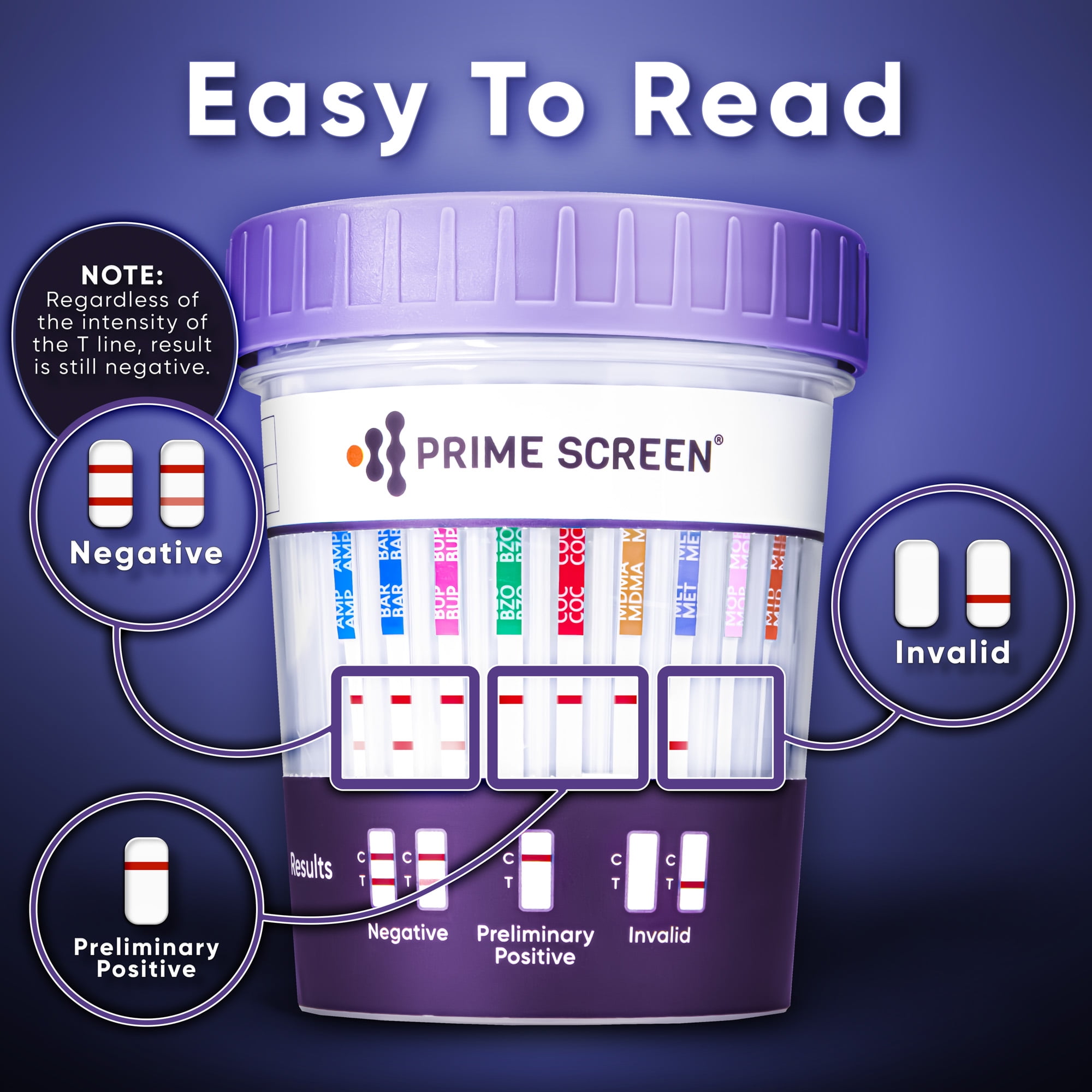 Prime Screen - 7 Panel Instant Urine Drug Testing Cup Kit [1 Pack] T-274 ,Detecting 7 drugs simultaneously: Marijuana (THC), Amphetamine (AMP), Benzodiazepines (BZO), Cocaine (COC), Methamphetamine