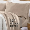 thumbnail image 7 of Great Bay Home Super Soft Extra Plush Fleece Warmer Sheet Set  (Twin, Taupe), 7 of 7