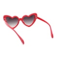 thumbnail image 4 of Womens Retro Cat Eye Plastic Inset Lens Iconic Sunglasses Red - Smoke, 4 of 4